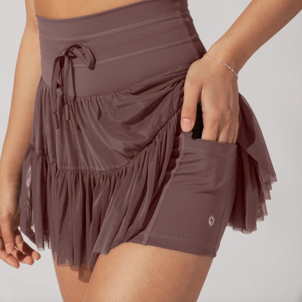 Popflex Pirouette Skort - Peppercorn NWT